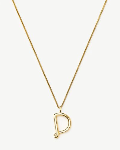 Curly Molten Initial Pendant Necklace - Initial D | 18ct Gold Vermeil - Missoma - Modalova