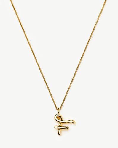 Curly Molten Initial Pendant Necklace - Initial F | 18ct Gold Vermeil - Missoma - Modalova