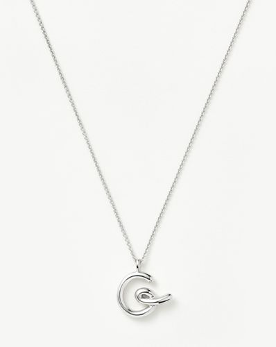 Curly Molten Initial Pendant Necklace - Initial G | Sterling Silver - Missoma - Modalova