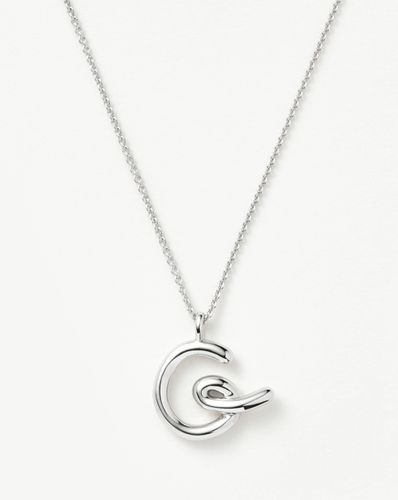 Curly Molten Initial Pendant Necklace - Initial G | Sterling Silver - Missoma - Modalova