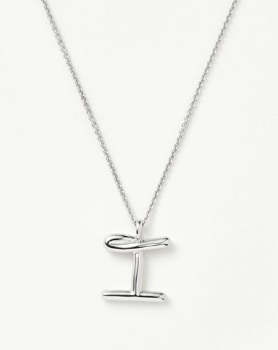 Curly Molten Initial Pendant Necklace - Initial I | Sterling Silver - Missoma - Modalova