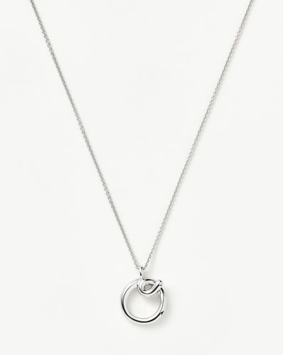 Curly Molten Initial Pendant Necklace - Initial O | Sterling Silver - Missoma - Modalova