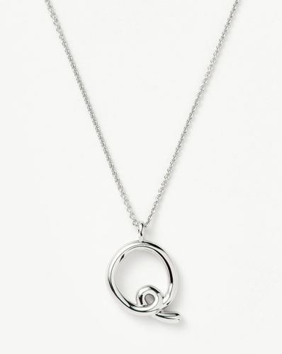 Curly Molten Initial Pendant Necklace - Initial Q | Sterling Silver - Missoma - Modalova