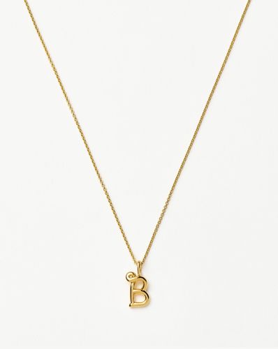 Curly Molten Mini Initial Necklace - B | 18ct Gold Vermeil - Missoma - Modalova