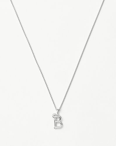 Curly Molten Mini Initial Necklace - B | Sterling Silver - Missoma - Modalova