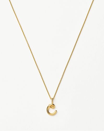 Curly Molten Mini Initial Necklace - C | 18ct Gold Vermeil - Missoma - Modalova