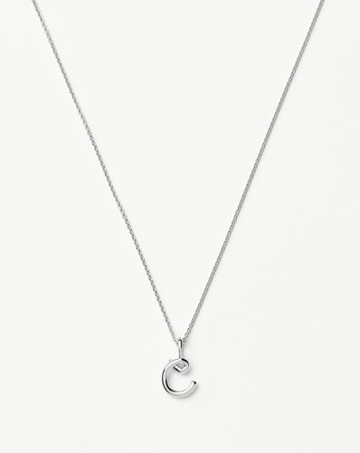 Curly Molten Mini Initial Necklace - C | Sterling Silver - Missoma - Modalova