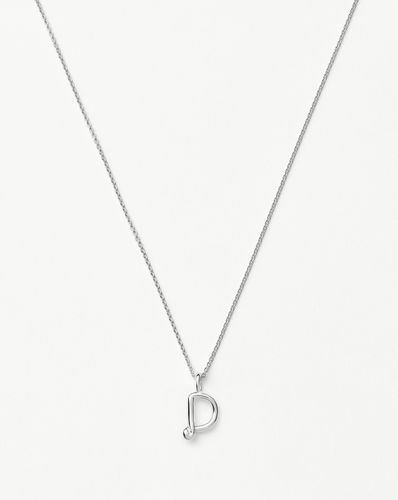 Curly Molten Mini Initial Necklace - D | Sterling Silver - Missoma - Modalova