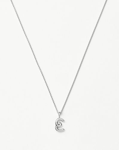 Curly Molten Mini Initial Necklace - E | Sterling Silver - Missoma - Modalova