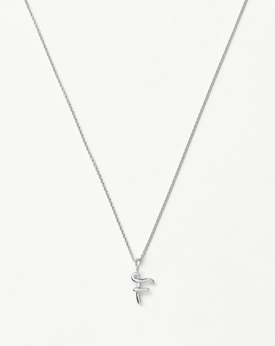 Curly Molten Mini Initial Necklace - F | Sterling Silver - Missoma - Modalova