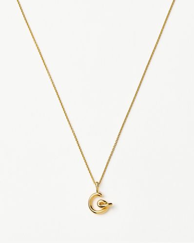 Curly Molten Mini Initial Necklace - G | 18ct Gold Vermeil - Missoma - Modalova