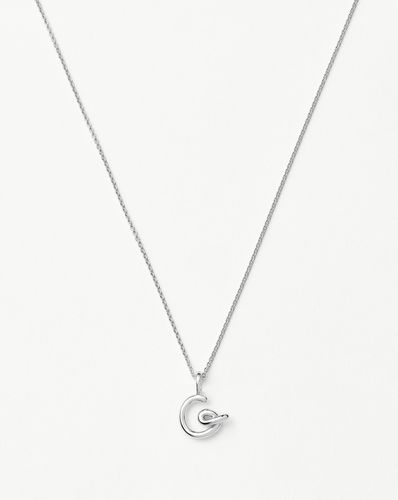 Curly Molten Mini Initial Necklace - G | Sterling Silver - Missoma - Modalova