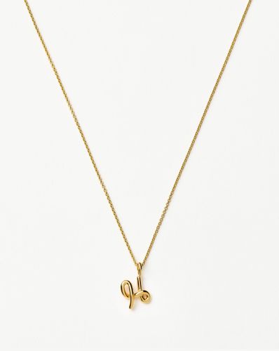 Curly Molten Mini Initial Necklace - H | 18ct Gold Vermeil - Missoma - Modalova