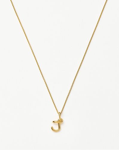 Curly Molten Mini Initial Necklace - J | 18ct Gold Vermeil - Missoma - Modalova