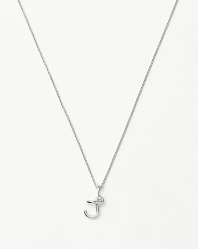 Curly Molten Mini Initial Necklace - J | Sterling Silver - Missoma - Modalova