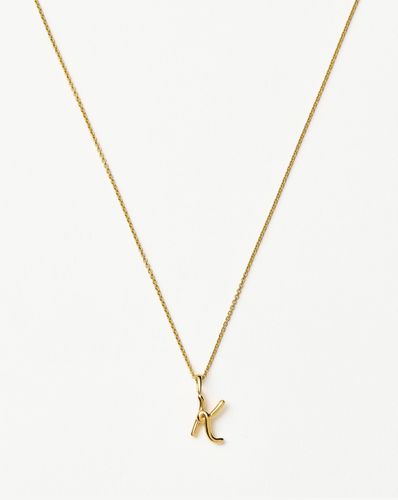 Curly Molten Mini Initial Necklace - K | 18ct Gold Vermeil - Missoma - Modalova