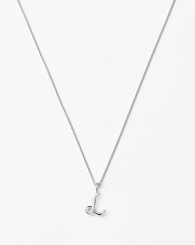 Curly Molten Mini Initial Necklace - L | Sterling Silver - Missoma - Modalova