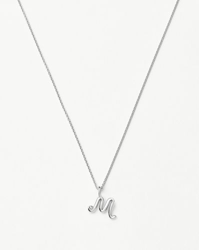 Curly Molten Mini Initial Necklace - M | Sterling Silver - Missoma - Modalova