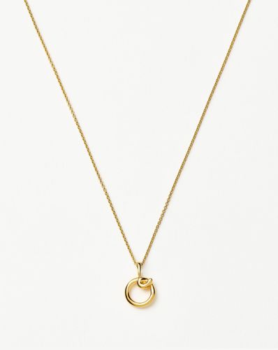 Curly Molten Mini Initial Necklace - O | 18ct Gold Vermeil - Missoma - Modalova