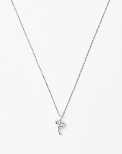 Curly Molten Mini Initial Necklace - P | Sterling Silver - Missoma - Modalova