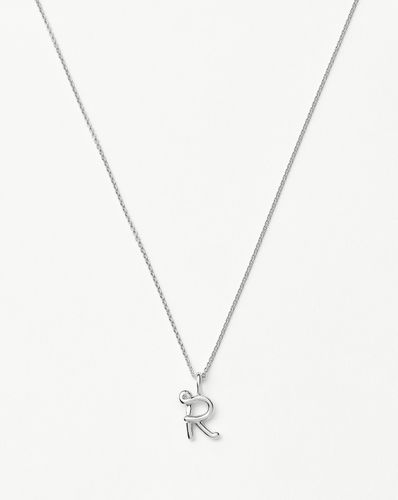 Curly Molten Mini Initial Necklace - R | Sterling Silver - Missoma - Modalova