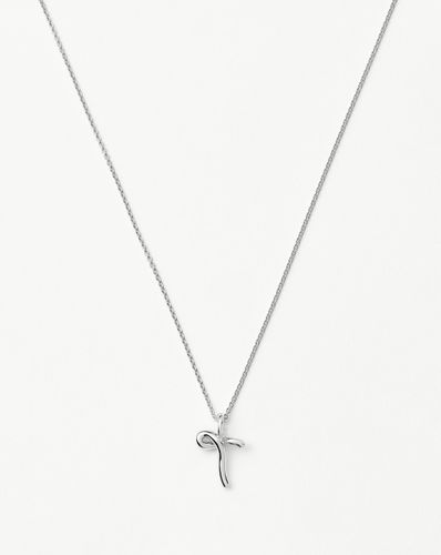 Curly Molten Mini Initial Necklace - T | Sterling Silver - Missoma - Modalova