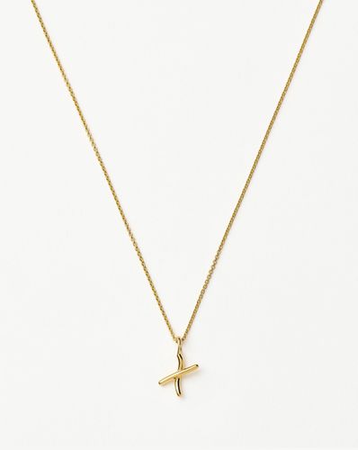 Curly Molten Mini Initial Necklace - X | 18ct Gold Vermeil - Missoma - Modalova