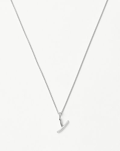 Curly Molten Mini Initial Necklace - Y | Sterling Silver - Missoma - Modalova