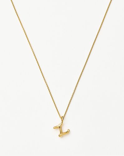 Curly Molten Mini Initial Necklace - Z | 18ct Gold Vermeil - Missoma - Modalova