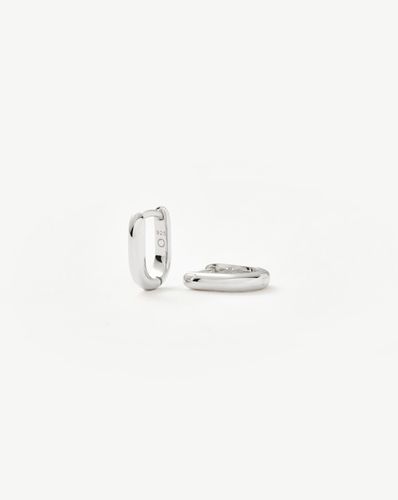 Classic Ovate Huggies | Rhodium Plated on Recycled Sterling Silver - Missoma - Modalova