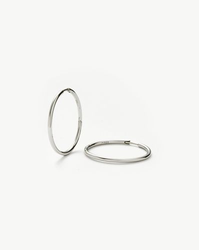 Classic Medium Hoop Earrings | Rhodium Plated on Recycled Sterling Silver - Missoma - Modalova