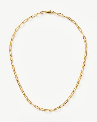 Classic Mini Short Paperclip Chain Necklace | 18ct Gold Plated - Missoma - Modalova