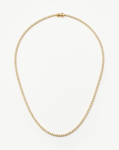 Classic Tennis Necklace | 18ct Gold Vermeil Cubic Zirconia - Missoma - Modalova