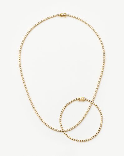 Classic Tennis Necklace & Bracelet Set | 18ct Gold Vermeil Cubic Zirconia - Missoma - Modalova