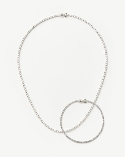 Classic Tennis Necklace & Bracelet Set | Sterling Silver Cubic Zirconia - Missoma - Modalova