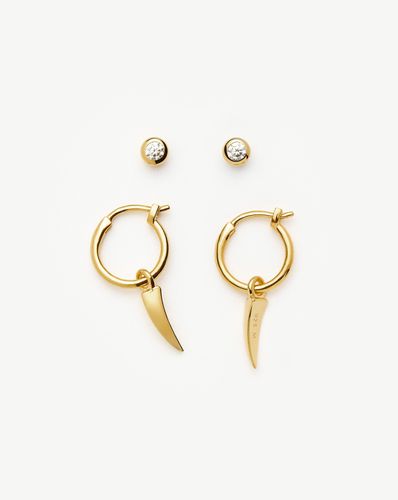 Claw Hoop & Stud Earring Set | 18ct Gold Vermeil - Missoma - Modalova