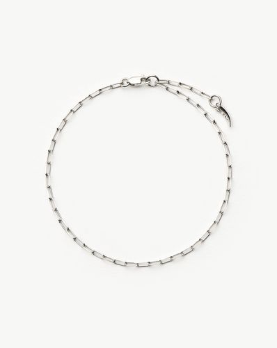 Fine Classic Paperclip Chain Bracelet | 14ct Solid White Gold - Missoma - Modalova