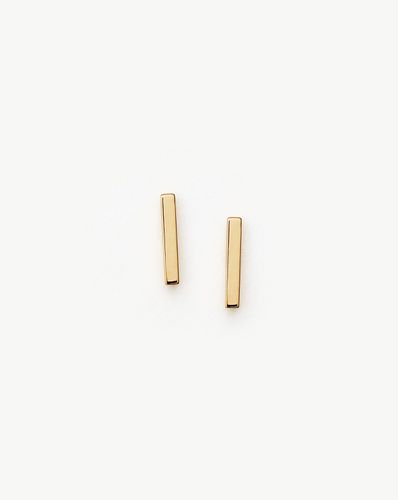 Fine Bar Stud Earrings | 14ct Solid Gold - Missoma - Modalova