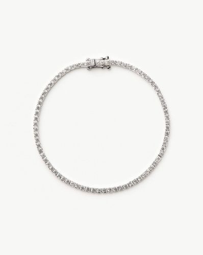 Fine Diamond Tennis Bracelet - Size L | 14ct Solid White Gold Lab Grown Diamonds - Missoma - Modalova