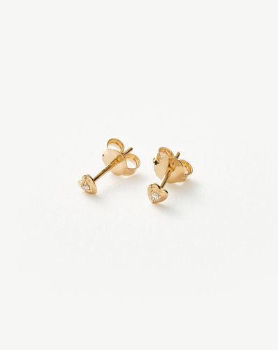 Fine Diamond Heart Stud Earrings - Missoma - Modalova