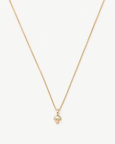 Fine Diamond Mushroom Mini Pendant Necklace | 14ct Solid Gold/Diamond - Missoma - Modalova