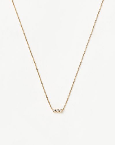 Fine Diamond Solitaire Trio Necklace - Missoma - Modalova