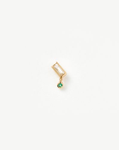 Fine Emerald Single Drop Stud Earring - Missoma - Modalova