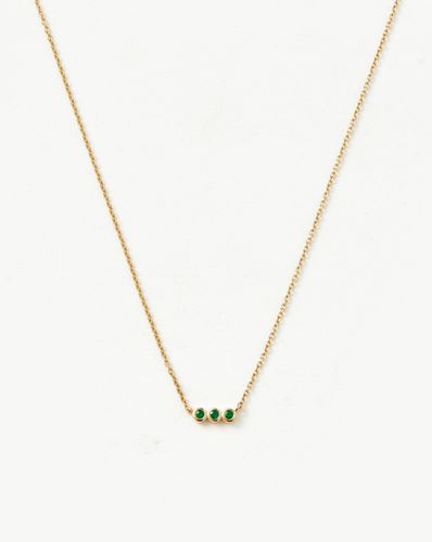 Fine Emerald Solitaire Trio Necklace - Missoma - Modalova