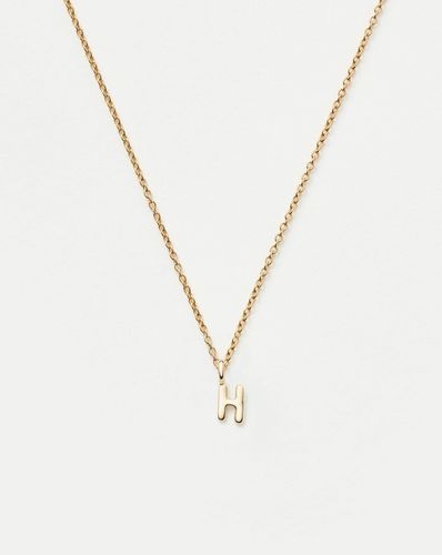 Fine Initial Mini Pendant Necklace - H | 14ct Solid Gold - Missoma - Modalova