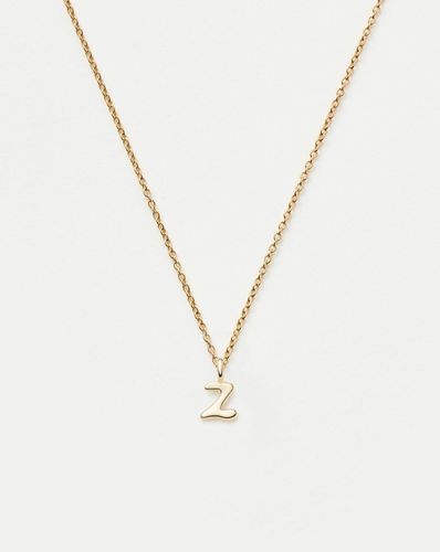 Fine Initial Mini Pendant Necklace - Z | 14ct Solid Gold - Missoma - Modalova