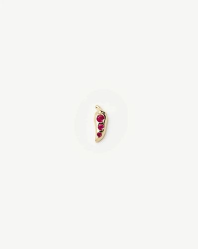 Solid Gold Ruby Chilli Single Stud Earring | 9ct Solid Gold/Ruby - Missoma - Modalova