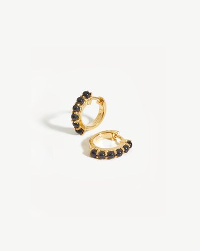 Gemstone Huggies | 18ct Gold Vermeil/Black Onyx - Missoma - Modalova