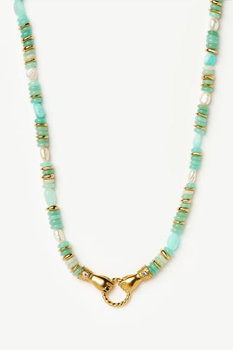 Harris Reed In Good Hands Chunky Beaded Gemstone Necklace | 18ct Gold Plated/Multi Amazonite & Pearl - Missoma - Modalova