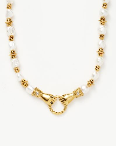 Harris Reed In Good Hands Chunky Beaded Gemstone Necklace | 18ct Gold Plated/Pearl - Missoma - Modalova